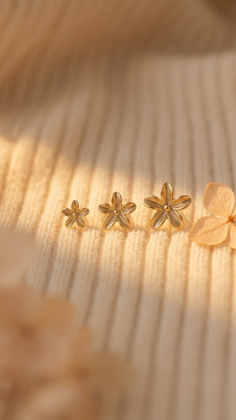 Floral Stud Earrings Set