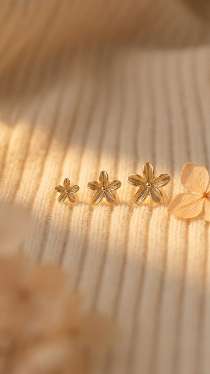 Floral Stud Earrings Set